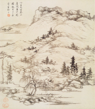 山水畫 畫廊高清品質(zhì)