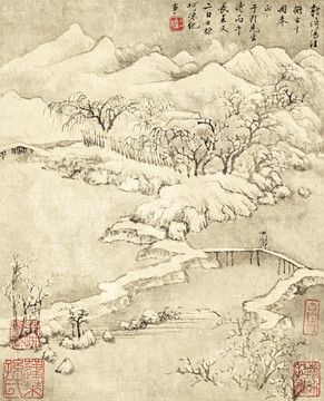 山水画 画廊高清品质