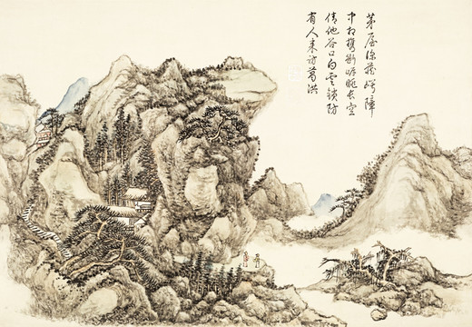 水墨山水國畫 高清品質