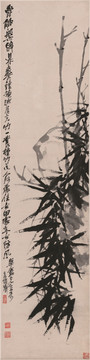 吳昌碩 竹石圖