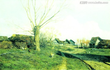 列維坦  鄉(xiāng)村油畫