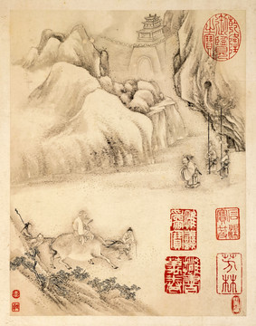 古典人物国画 画廊高清品质