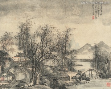 水墨山水國畫