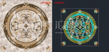 大理石瓷磚地面拼花