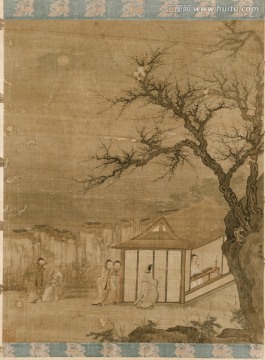 唐寅 聽(tīng)琴圖（未分層）