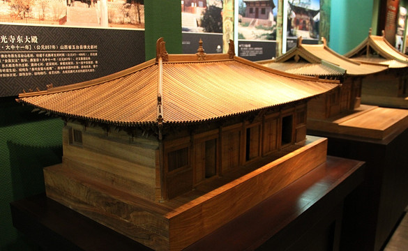 木质古建筑模型