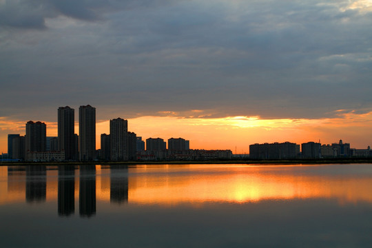 大庆 都市风光 龙凤湿地 清晨