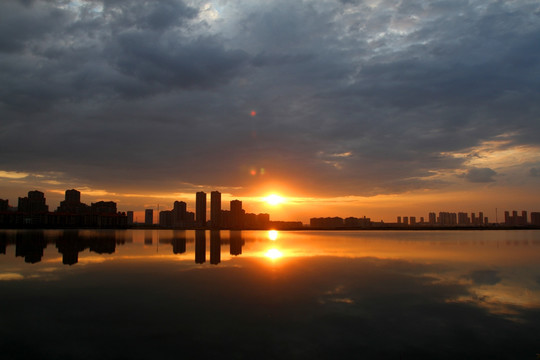 大庆 都市风光 龙凤湿地 清晨