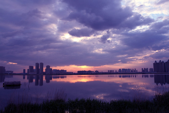 大庆 都市风光 龙凤湿地 清晨