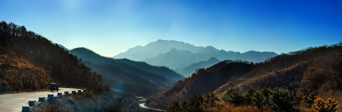 泰山山脉接片宽屏风光