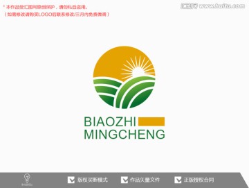 阳光农业健康标志logo