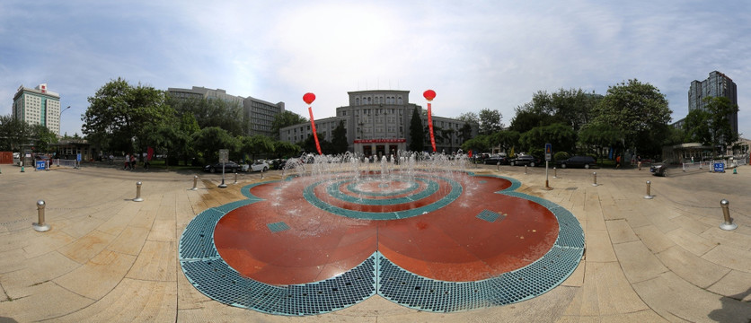 北京理工大学喷泉180全景