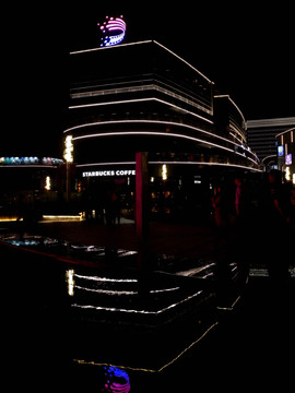上海大宁音乐广场夜景