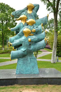 芜湖雕塑公园 奔小康