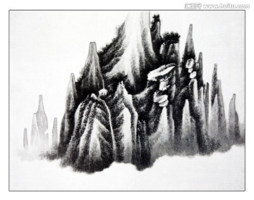 潑墨山水風(fēng)景國(guó)畫 高清品質(zhì)