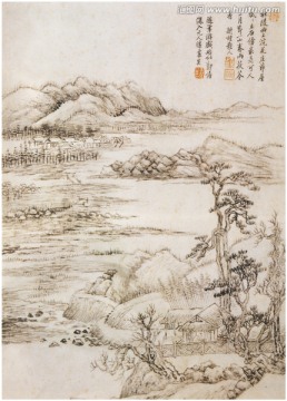 水墨意境国画 画廊品质