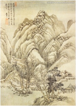 水墨意境国画 画廊品质