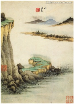 水墨意境国画 画廊品质