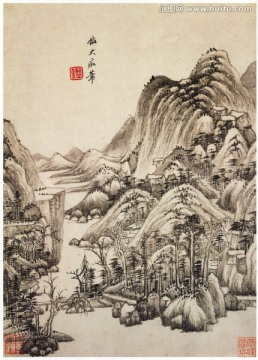 国画山水 画廊品质