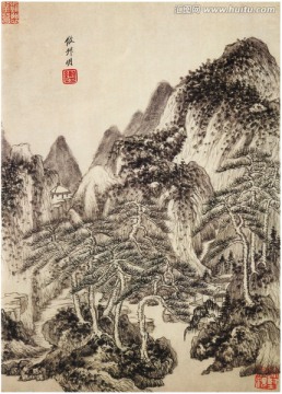 意境水墨山水画