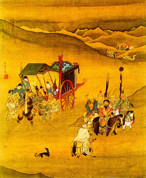 仇英 明妃出塞 畫廊品質(zhì)