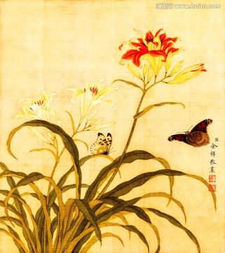 手繪花鳥畫