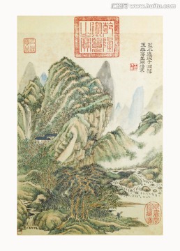 高清山水國畫 畫廊專供畫芯