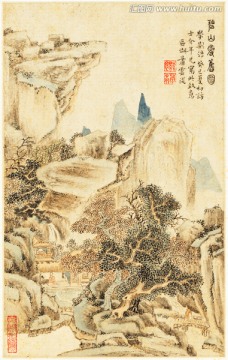 水墨山水意境国画 画廊品质