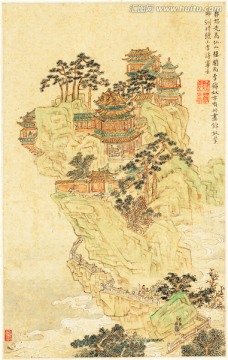 水墨山水意境国画 画廊品质