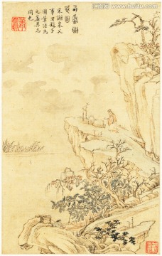 水墨山水意境国画 画廊品质