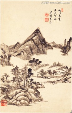 水墨風(fēng)景國(guó)畫