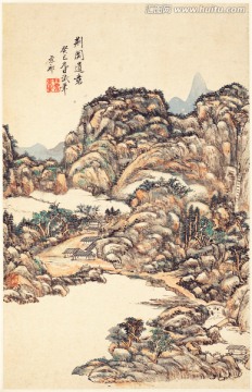 水墨風景國畫