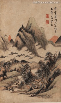 山水國畫圖
