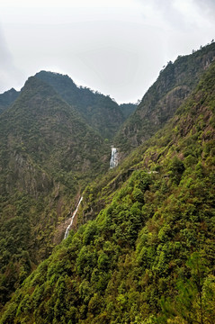 遂昌神龙谷神龙瀑竖版全景