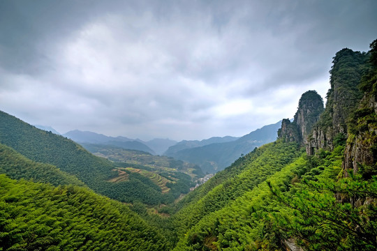 遂昌南尖岩神坛峰天柱峰文笔峰