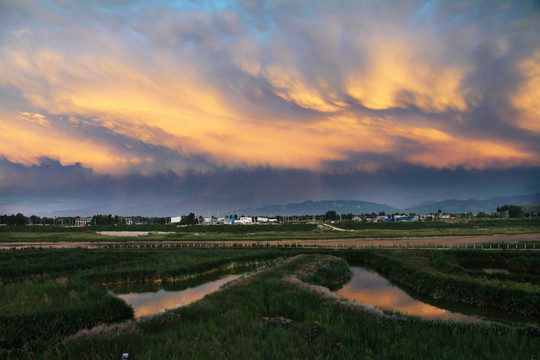 陕西宝鸡岐山渭河湿地