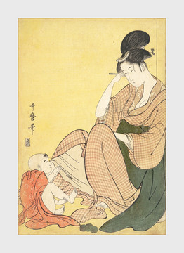 和服美女浮世繪
