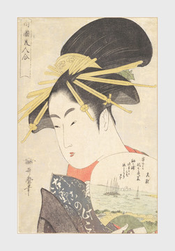 日本藝妓美人圖