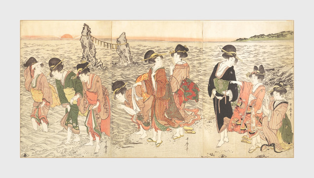 浮世繪風(fēng)格美女人物裝飾畫