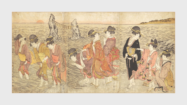 浮世繪風(fēng)格美女人物裝飾畫