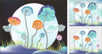 矢量蘑菇（含高清jpg图）