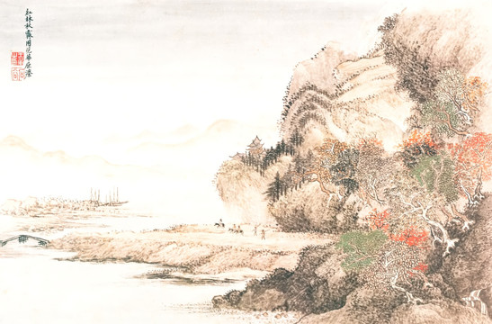 惲壽平 花卉山水