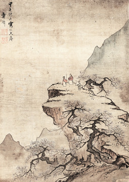 仿古山水画