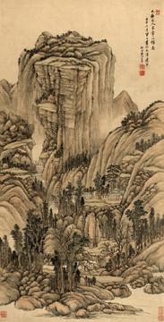 王翚良常山館圖