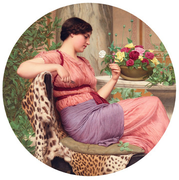 希臘美女油畫