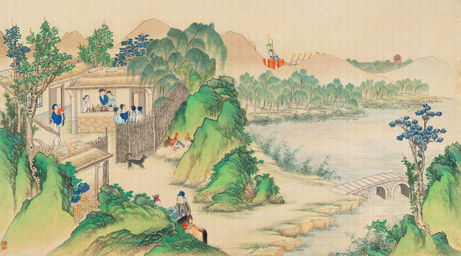 紅樓夢人物風(fēng)景國畫 （超清版）
