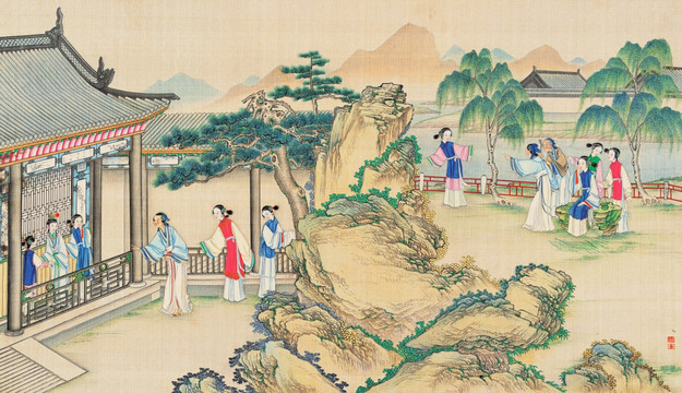 红楼梦人物风景国画 （超清版）