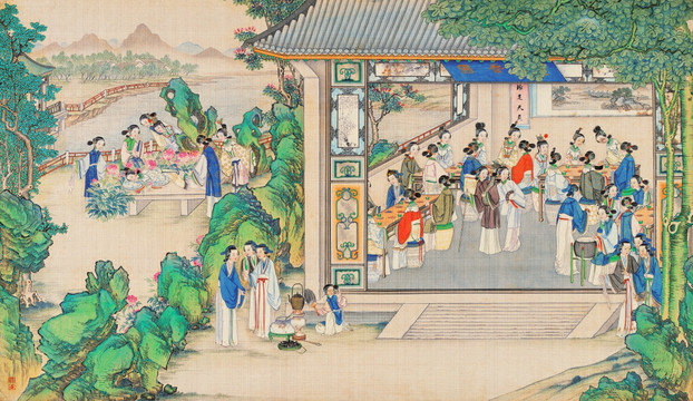 紅樓夢人物風(fēng)景國畫 （超清版）