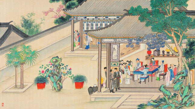 紅樓夢人物風(fēng)景國畫 （超清版）