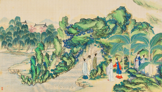 紅樓夢人物風(fēng)景國畫 （超清版）